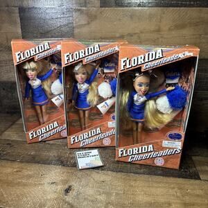 Vintage 2002 Florida Gators 8" Cheerleader Doll Best Pals Bundle Lot Of 3